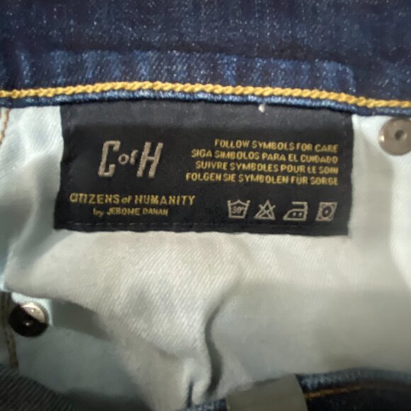 Citizens of Humanity Slim Straight Jeans Size 28 Medium Wash Stretch Denim - Picture 4 of 8